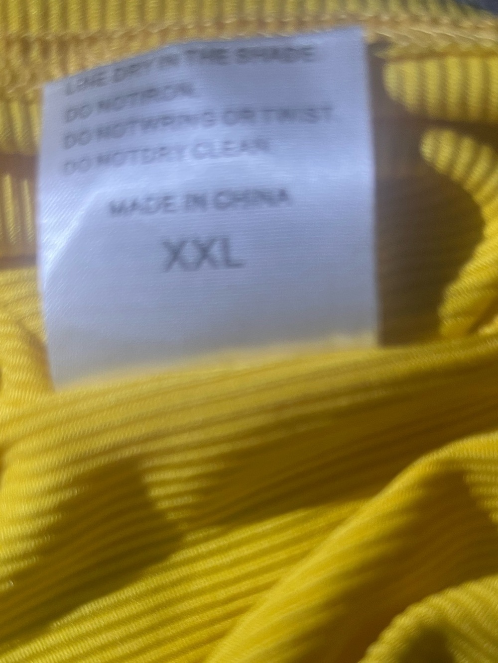 Yellow Ribbed Women’s Intimate Top - XX-L - Picture 8 of 8